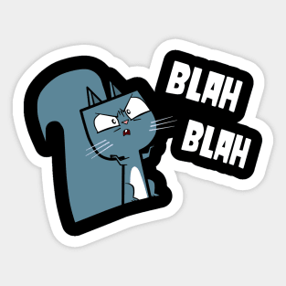 TD Squirrel - Blah Blah Sticker